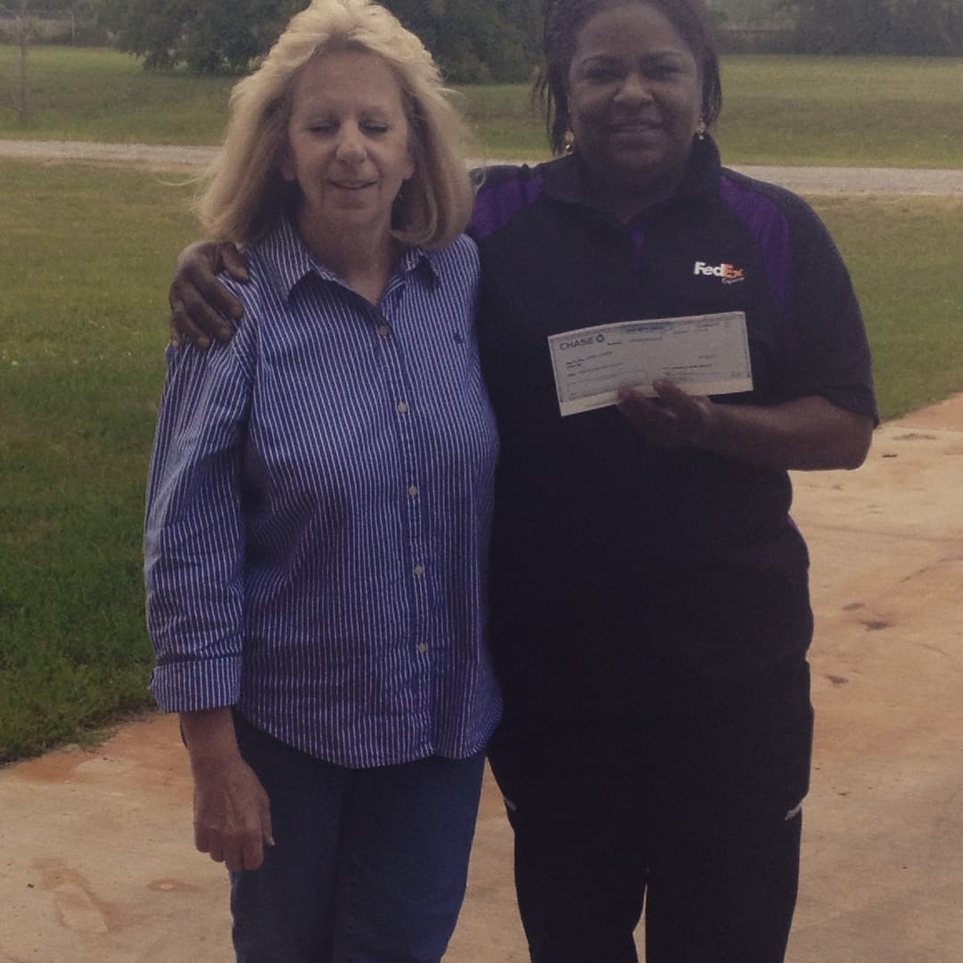 Karen Cannady and Julie Carson — early supporters of the blanket drive