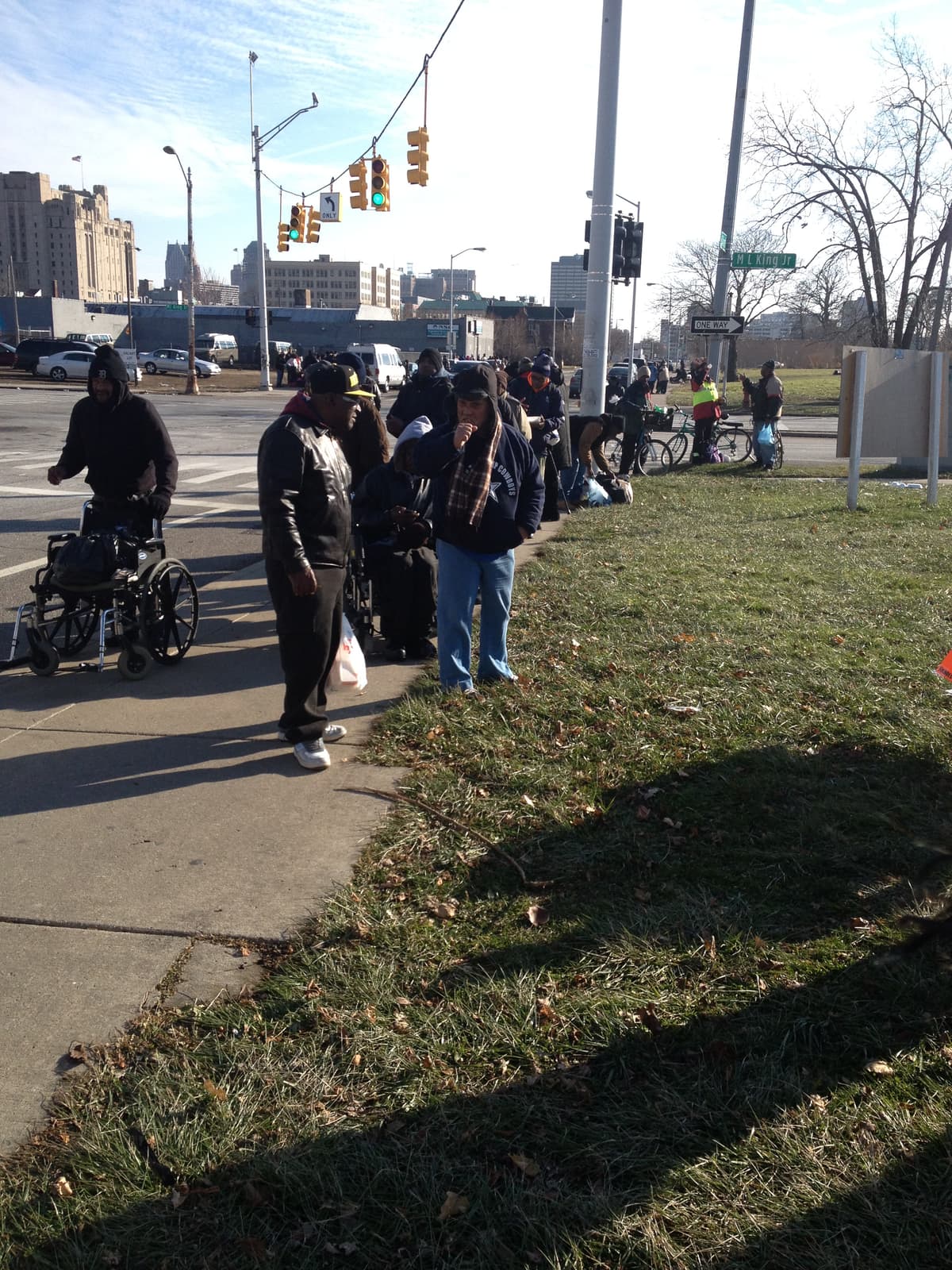 Volunteer group at a distribution event